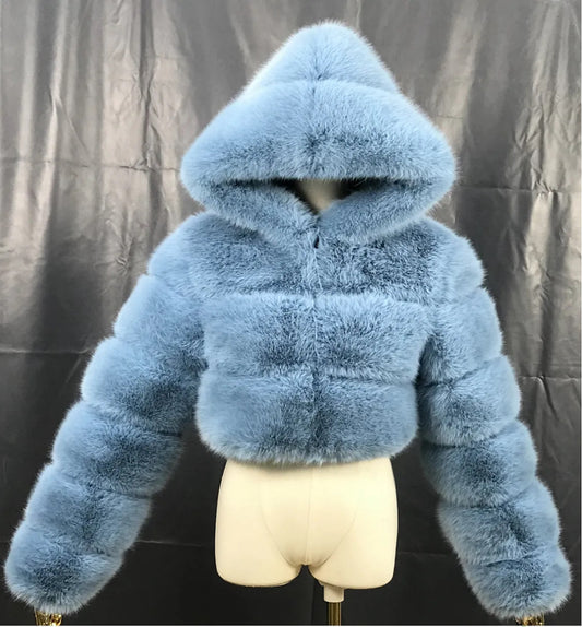 Faux Rabbit Fur - Baby Blue